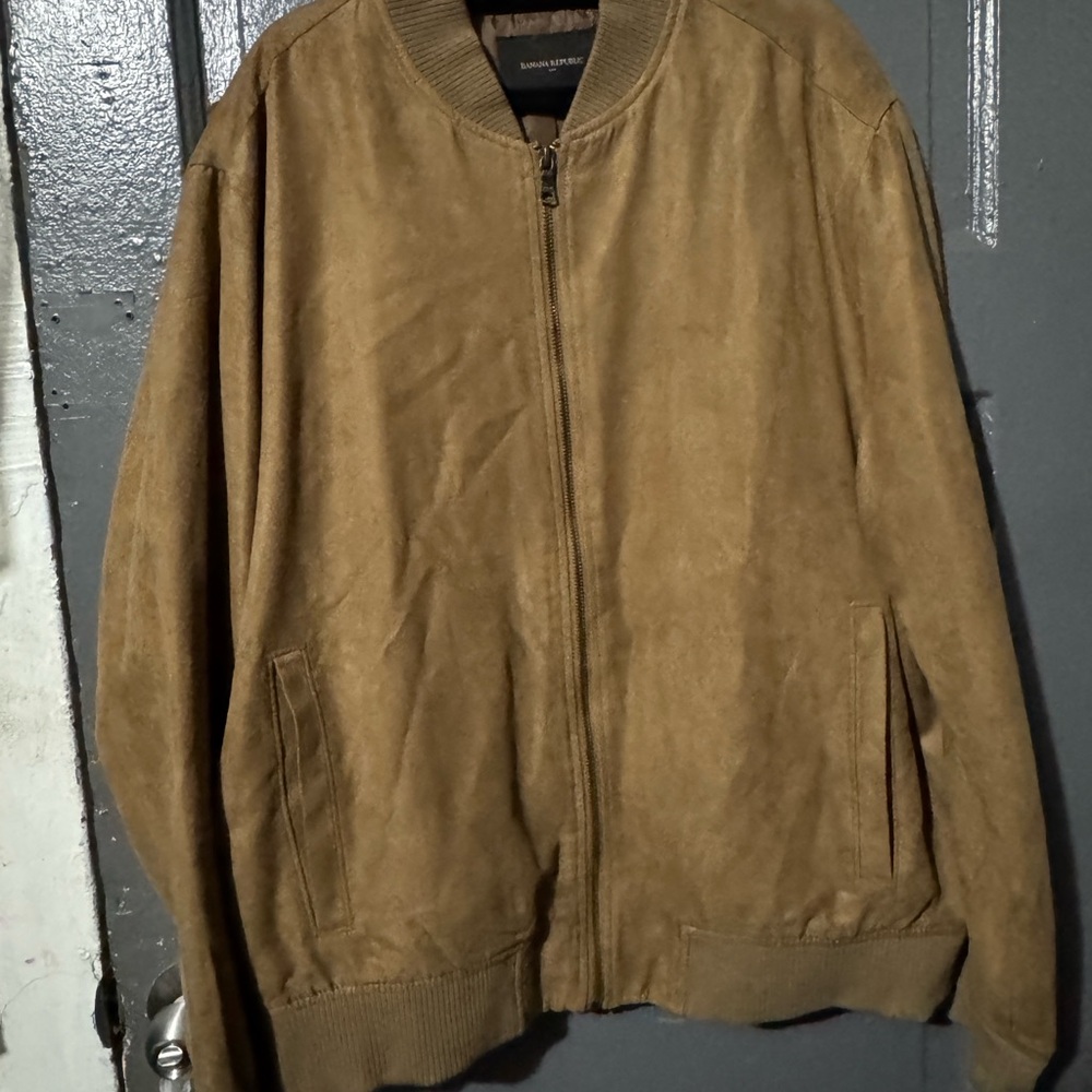 Banana Republic Brown Suede Bomber Jacket